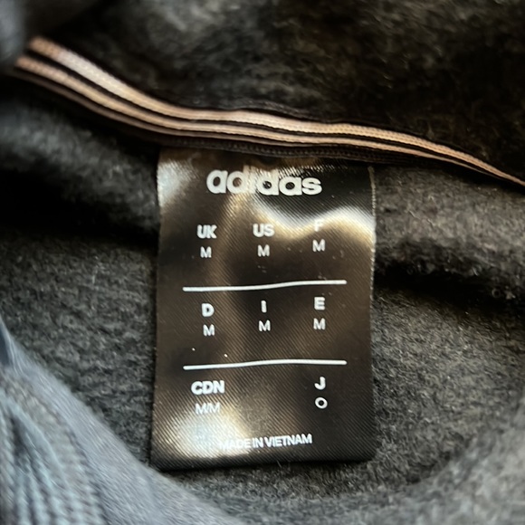 Adidas Essentials 3 Stripes Fleece Hoodie Black/White - Picture 9 of 11